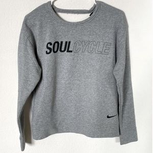Nike Soul Cycle Open Back Gray sweatshirt Large